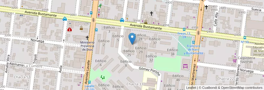 Mapa de ubicacion de Edificio 26 en 아르헨티나, Misiones, Departamento Capital, Municipio de Posadas, Posadas.