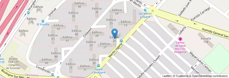 Mapa de ubicacion de Edificio 26 en الأرجنتين, بوينس آيرس, Partido de La Matanza, Villa Celina.