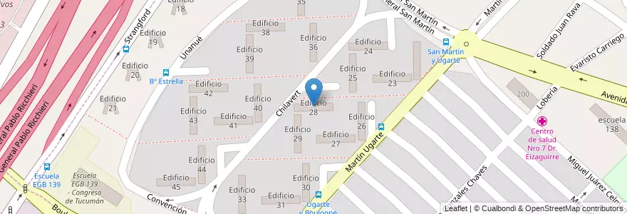 Mapa de ubicacion de Edificio 28 en آرژانتین, استان بوئنوس آیرس, Partido de La Matanza, Villa Celina.