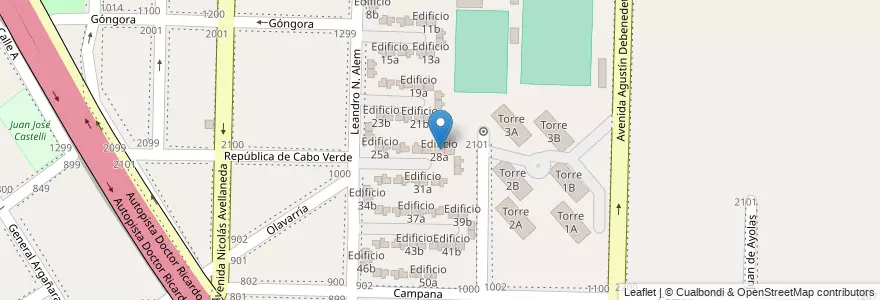 Mapa de ubicacion de Edificio 28a en Argentinien, Provinz Buenos Aires, Partido de Avellaneda, Dock Sud.