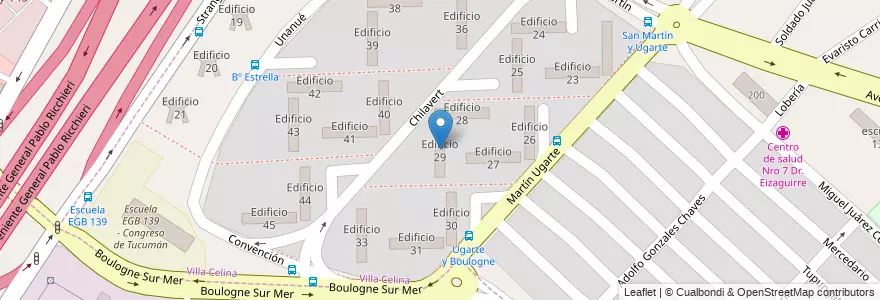 Mapa de ubicacion de Edificio 29 en آرژانتین, استان بوئنوس آیرس, Partido de La Matanza, Villa Celina.