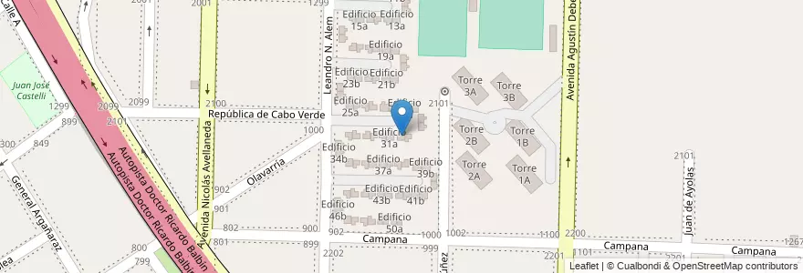 Mapa de ubicacion de Edificio 30b en Arjantin, Buenos Aires, Partido de Avellaneda, Dock Sud.