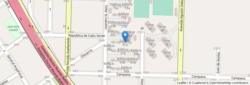 Mapa de ubicacion de Edificio 31a en Argentina, Provincia di Buenos Aires, Partido de Avellaneda, Dock Sud.