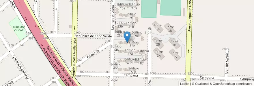 Mapa de ubicacion de Edificio 32a en Argentina, Província de Buenos Aires, Partido de Avellaneda, Dock Sud.