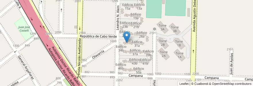 Mapa de ubicacion de Edificio 33a en Argentina, Província de Buenos Aires, Partido de Avellaneda, Dock Sud.