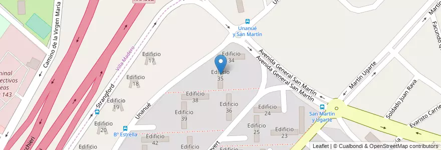 Mapa de ubicacion de Edificio 35 en آرژانتین, استان بوئنوس آیرس, Partido de La Matanza, Villa Celina.