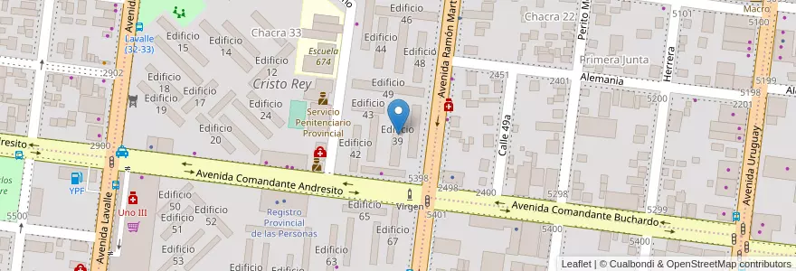 Mapa de ubicacion de Edificio 39 en آرژانتین, Misiones, Departamento Capital, Municipio de Posadas, Posadas.