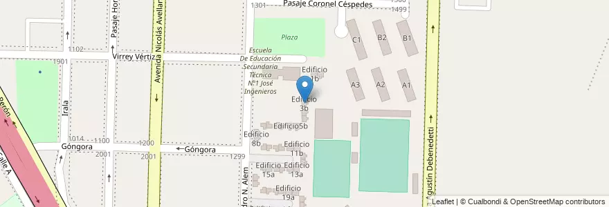 Mapa de ubicacion de Edificio 3b en Argentinien, Provinz Buenos Aires, Partido de Avellaneda, Dock Sud.