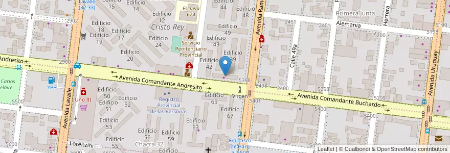 Mapa de ubicacion de Edificio 40 en آرژانتین, Misiones, Departamento Capital, Municipio de Posadas, Posadas.