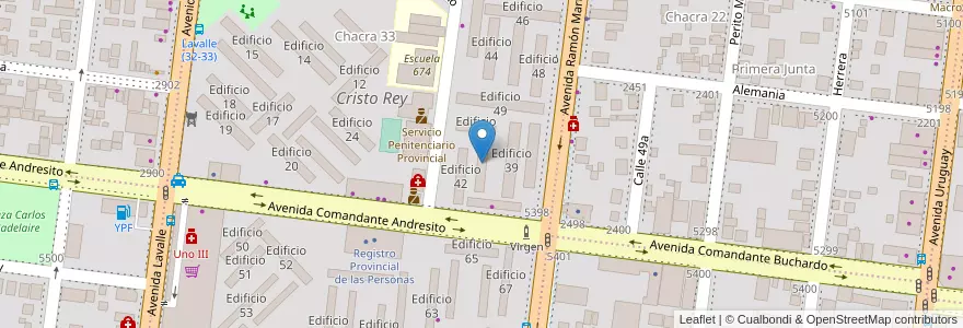 Mapa de ubicacion de Edificio 41 en آرژانتین, Misiones, Departamento Capital, Municipio de Posadas, Posadas.