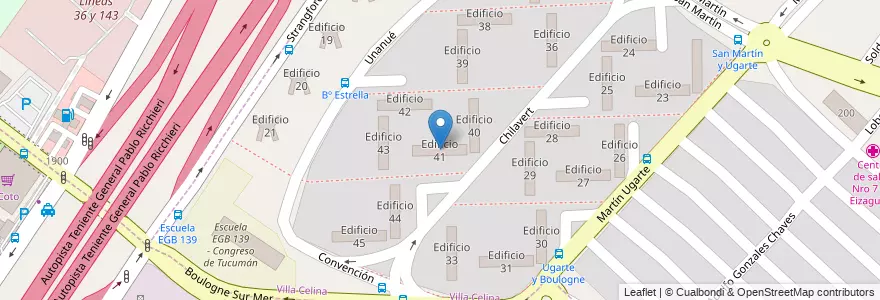 Mapa de ubicacion de Edificio 41 en آرژانتین, استان بوئنوس آیرس, Partido de La Matanza, Villa Celina.