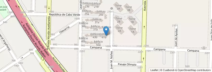 Mapa de ubicacion de Edificio 41a en 아르헨티나, 부에노스아이레스주, Partido de Avellaneda, Dock Sud.