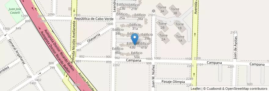 Mapa de ubicacion de Edificio 43a en Argentina, Província de Buenos Aires, Partido de Avellaneda, Dock Sud.
