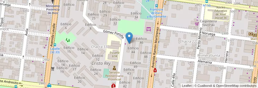 Mapa de ubicacion de Edificio 45 en آرژانتین, Misiones, Departamento Capital, Municipio de Posadas, Posadas.