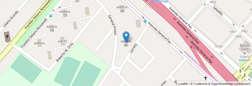 Mapa de ubicacion de edificio 46 en آرژانتین, استان بوئنوس آیرس, Partido de La Matanza, Villa Celina.