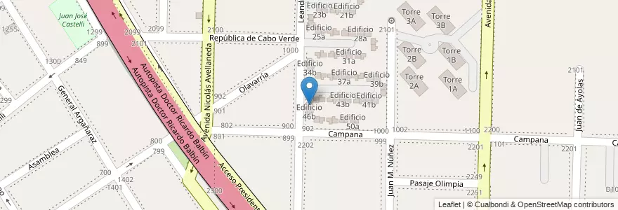 Mapa de ubicacion de Edificio 46a en Argentina, Província de Buenos Aires, Partido de Avellaneda, Dock Sud.