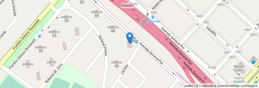 Mapa de ubicacion de edificio 47 en آرژانتین, استان بوئنوس آیرس, Partido de La Matanza.