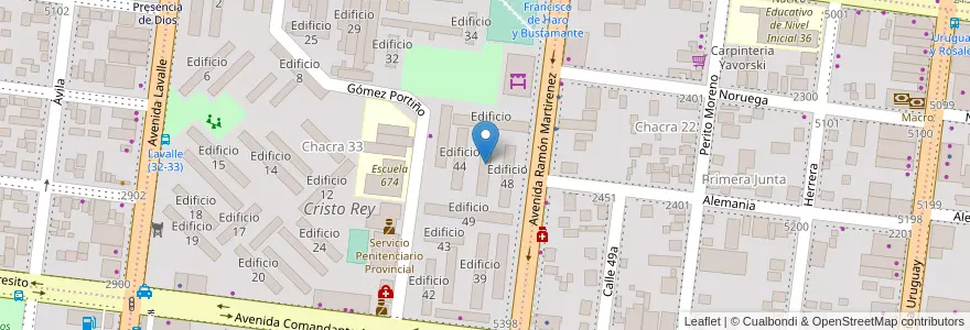 Mapa de ubicacion de Edificio 47 en آرژانتین, Misiones, Departamento Capital, Municipio de Posadas, Posadas.