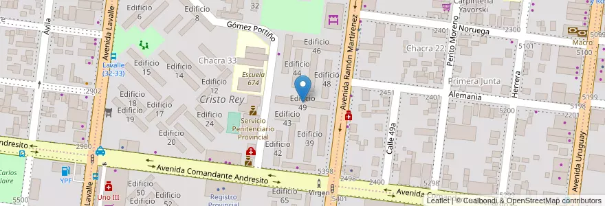 Mapa de ubicacion de Edificio 49 en Argentina, Misiones, Departamento Capital, Municipio de Posadas, Posadas.