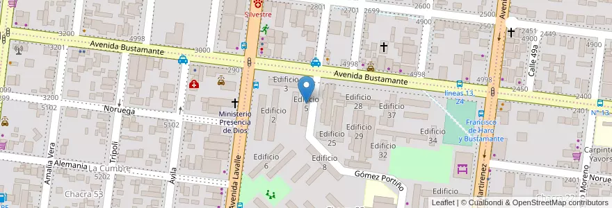 Mapa de ubicacion de Edificio 5 en アルゼンチン, ミシオネス州, Departamento Capital, Municipio de Posadas, Posadas.
