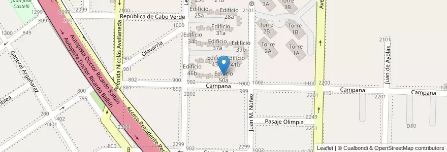 Mapa de ubicacion de Edificio 50a en Arjantin, Buenos Aires, Partido de Avellaneda, Dock Sud.