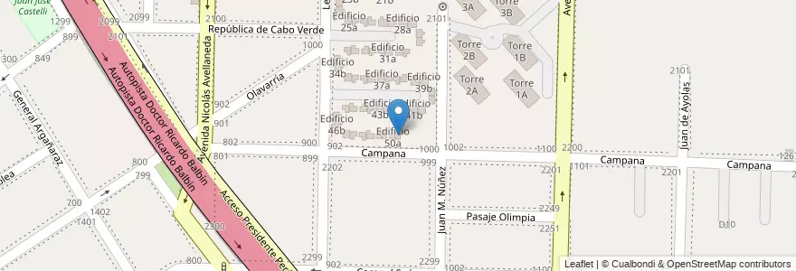 Mapa de ubicacion de Edificio 50b en Arjantin, Buenos Aires, Partido de Avellaneda, Dock Sud.