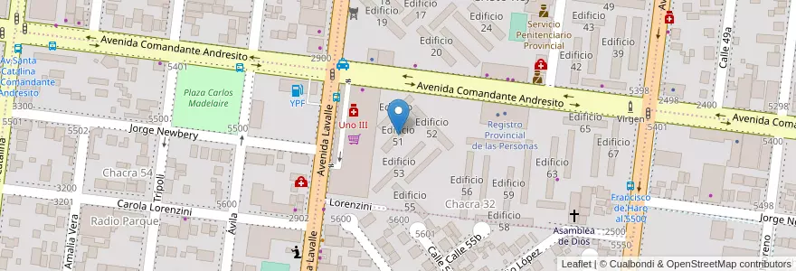 Mapa de ubicacion de Edificio 51 en آرژانتین, Misiones, Departamento Capital, Municipio de Posadas, Posadas.