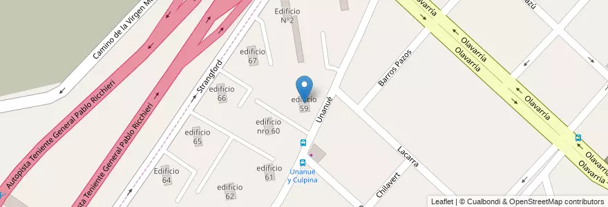 Mapa de ubicacion de edificio 59 en Argentinien, Provinz Buenos Aires, Partido de La Matanza, Villa Celina.