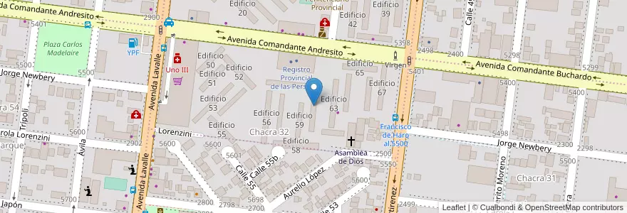 Mapa de ubicacion de Edificio 60 en 아르헨티나, Misiones, Departamento Capital, Municipio de Posadas, Posadas.