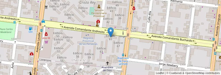 Mapa de ubicacion de Edificio 65 en آرژانتین, Misiones, Departamento Capital, Municipio de Posadas, Posadas.