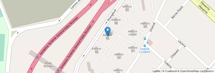 Mapa de ubicacion de edificio 65 en آرژانتین, استان بوئنوس آیرس, Partido de La Matanza, Villa Celina.