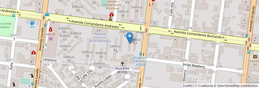 Mapa de ubicacion de Edificio 66 en Argentina, Misiones, Departamento Capital, Municipio de Posadas, Posadas.