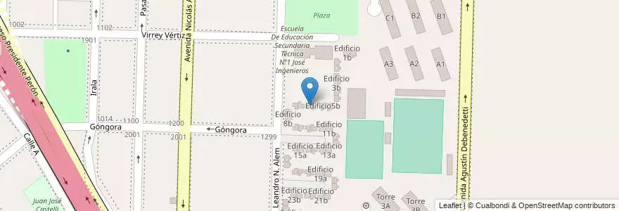 Mapa de ubicacion de Edificio 6b en Argentina, Província de Buenos Aires, Partido de Avellaneda, Dock Sud.