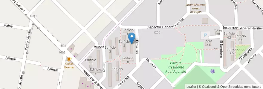 Mapa de ubicacion de Edificio 7 en Argentina, Buenos Aires, Partido de Merlo, Merlo.