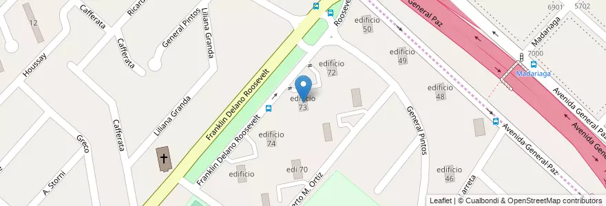 Mapa de ubicacion de edificio 73 en Аргентина, Буэнос-Айрес, Partido de La Matanza, Villa Celina.