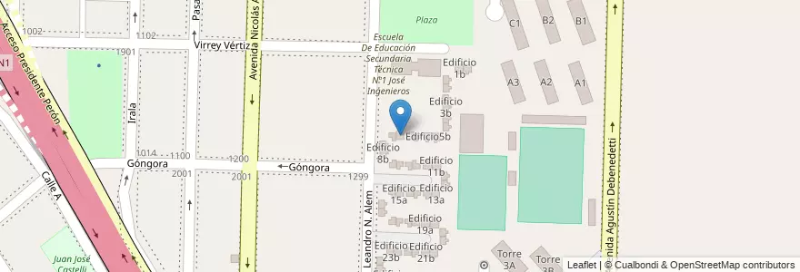 Mapa de ubicacion de Edificio 7a en Argentina, Província de Buenos Aires, Partido de Avellaneda, Dock Sud.