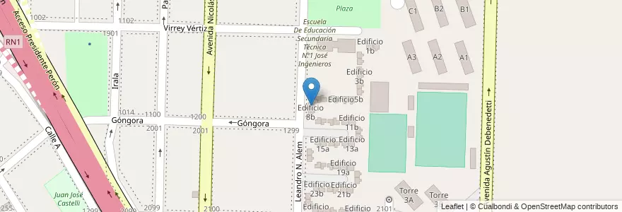 Mapa de ubicacion de Edificio 8a en Argentina, Provincia di Buenos Aires, Partido de Avellaneda, Dock Sud.