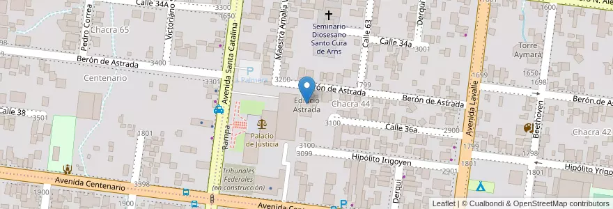 Mapa de ubicacion de Edificio Astrada en Argentina, Misiones, Departamento Capital, Municipio de Posadas, Posadas.