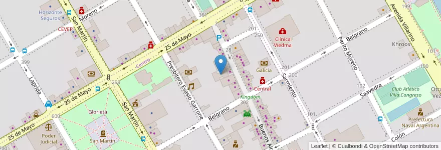 Mapa de ubicacion de Edificio BA53 en Argentina, Río Negro, Departamento Adolfo Alsina, Cuartel I, Municipio de Viedma.