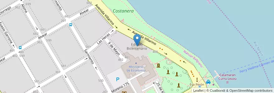 Mapa de ubicacion de Edificio Bicentenario en Argentina, Partido de Patagones, Cuartel I.