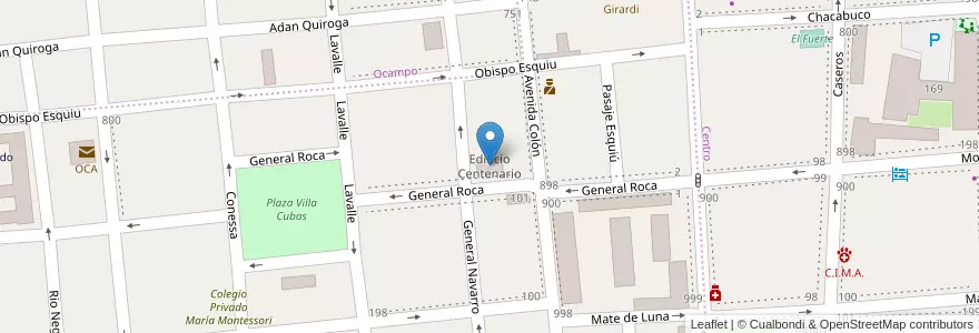 Mapa de ubicacion de Edificio Centenario en Argentina, Catamarca, Departamento Capital, Municipio de San Fernando del Valle de Catamarca, San Fernando del Valle de Catamarca.