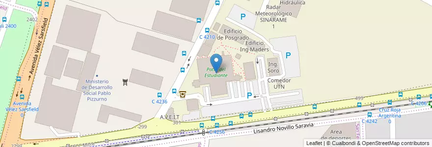 Mapa de ubicacion de Edificio Central en الأرجنتين, Córdoba, Departamento Capital, Pedanía Capital, Municipio de Córdoba, Córdoba.