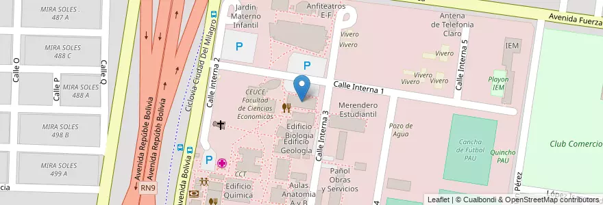 Mapa de ubicacion de Edificio de Agronomía en Аргентина, Сальта, Rosario de Lerma, Salta.