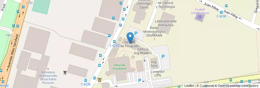Mapa de ubicacion de Edificio de Posgrado en Argentinien, Provinz Córdoba, Departamento Capital, Pedanía Capital, Municipio de Córdoba, Córdoba.