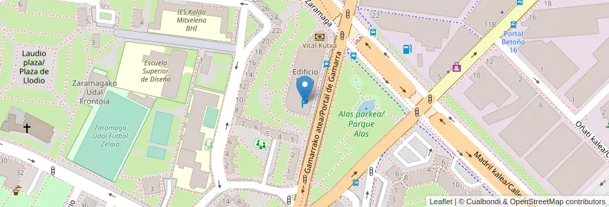 Mapa de ubicacion de Edificio Deba parking en España, Euskadi, Araba / Álava, Gasteizko kuadrilla, Vitoria-Gasteiz.