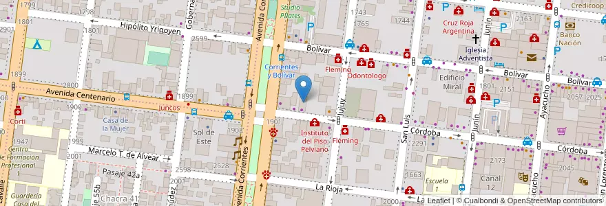 Mapa de ubicacion de Edificio Géminis en Argentina, Misiones, Departamento Capital, Municipio de Posadas, Posadas.