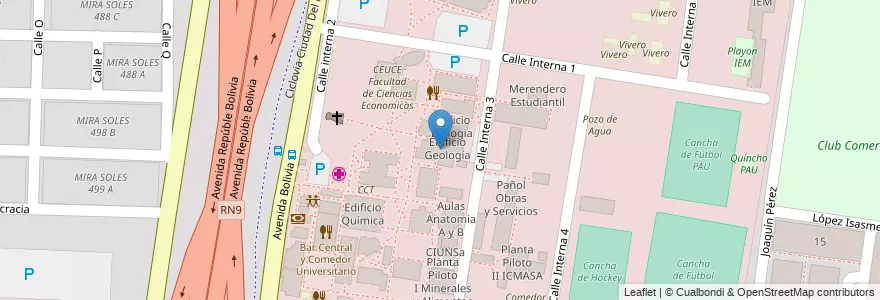 Mapa de ubicacion de Edificio Geología en Аргентина, Сальта, Rosario de Lerma, Salta.