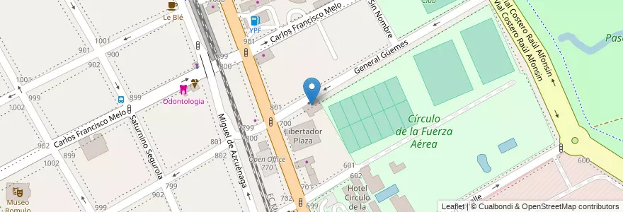 Mapa de ubicacion de Edificio Güemes en Argentina, Província de Buenos Aires, Partido de Vicente López.