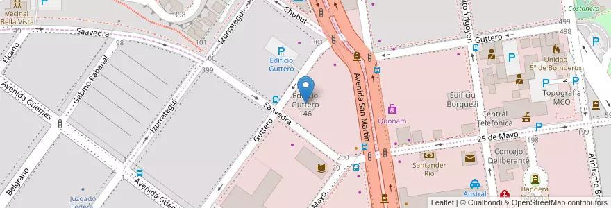 Mapa de ubicacion de Edificio Guttero 146 en Argentina, Província de Santa Cruz, Deseado, Caleta Olivia.