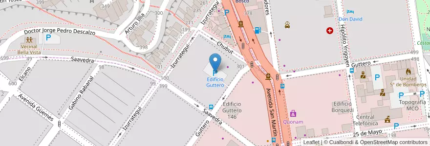 Mapa de ubicacion de Edifício Guttero en Argentina, Província de Santa Cruz, Deseado, Caleta Olivia.